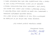 Dopis paní Charvátové