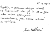 Dopis paní Kutílkové